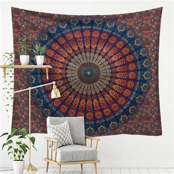 NWT Boho Indian Mandalla Wall Tapestry Bohemian Wall Hanging Wall Decor - Picture 6 of 16